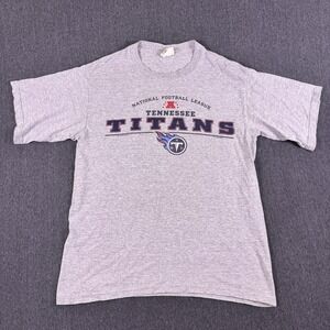 Lee Sport Mens Gray Tennessee Titans Crew Neck‎ Pullover Short Sleeve Shirt Sz L